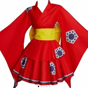 Women’s One Piece Monkey D. Luffy Wano Cosplay (Lolita style)